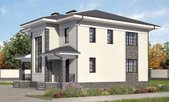 155-011-П Проект двухэтажного дома, бюджетный загородный дом из поризованных блоков Пенза | Проекты домов от House Expert