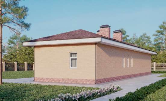 110-006-Л Проект бани из бризолита Кузнецк | Проекты одноэтажных домов от House Expert