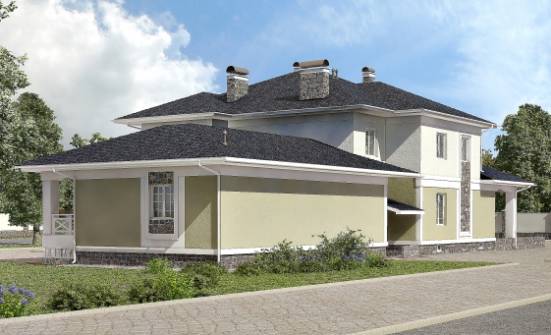 620-001-Л Проект трехэтажного дома, гараж, большой коттедж из керамзитобетонных блоков Пенза | Проекты домов от House Expert
