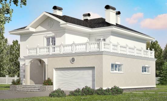 340-002-П Проект двухэтажного дома, гараж, современный коттедж из кирпича Сердобск | Проекты домов от House Expert