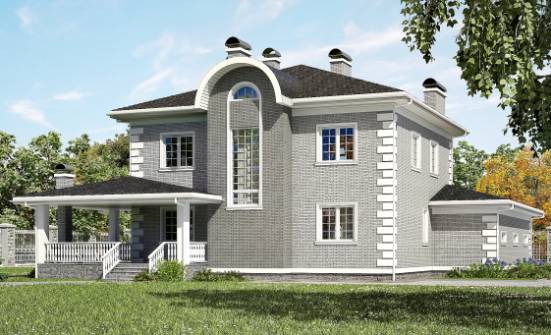 245-004-Л Проект двухэтажного дома, гараж, классический загородный дом из кирпича Кузнецк | Проекты домов от House Expert
