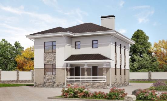 150-014-П Проект двухэтажного дома, доступный дом из поризованных блоков Кузнецк | Проекты домов от House Expert