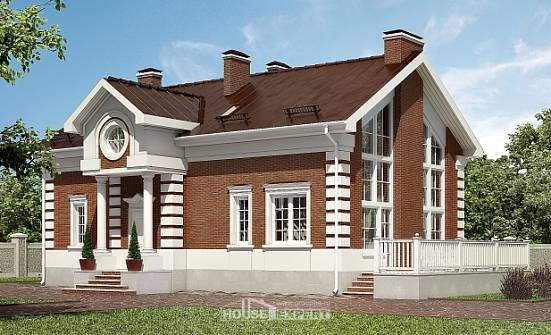 160-009-П Проект двухэтажного дома мансардный этаж, небольшой домик из пеноблока Заречный | Проекты домов от House Expert