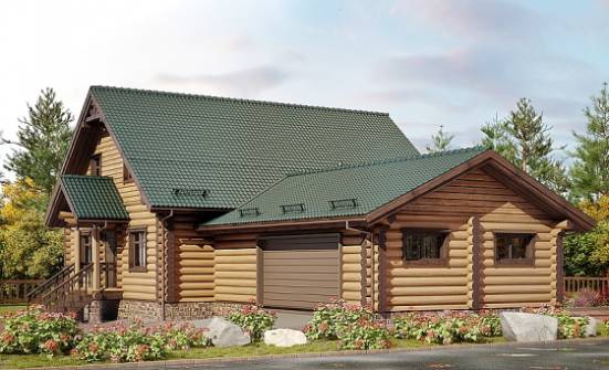 270-002-П Проект двухэтажного дома мансардой и гаражом, красивый домик из дерева Заречный | Проекты домов от House Expert