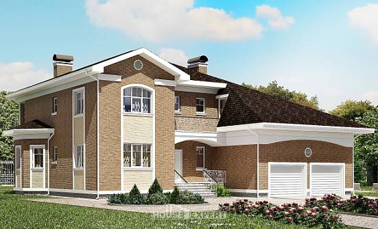 335-002-П Проект двухэтажного дома, гараж, огромный загородный дом из кирпича Сердобск | Проекты домов от House Expert