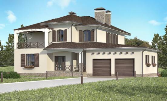 285-002-П Проект двухэтажного дома и гаражом, красивый коттедж из кирпича Каменка | Проекты домов от House Expert