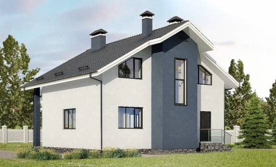 150-005-П Проект двухэтажного дома мансардой, доступный дом из газосиликатных блоков Сердобск | Проекты домов от House Expert