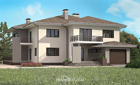 500-001-П Проект трехэтажного дома, гараж, огромный загородный дом из кирпича Кузнецк | Проекты домов от House Expert