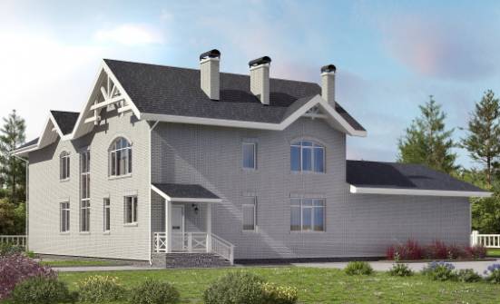 340-004-П Проект двухэтажного дома, большой домик из теплоблока Заречный | Проекты домов от House Expert