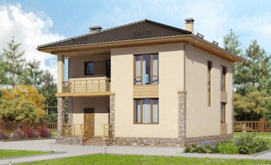 170-005-Л Проект двухэтажного дома, бюджетный дом из газобетона Кузнецк | Проекты домов от House Expert