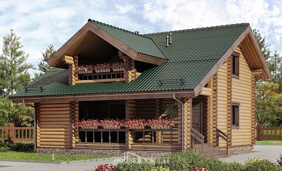 110-005-П Проект двухэтажного дома мансардой, красивый домик из дерева Заречный | Проекты домов от House Expert
