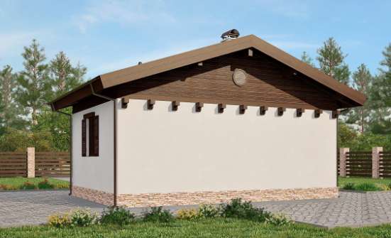 040-003-П Проект бани из поризованных блоков Кузнецк | Проекты домов от House Expert