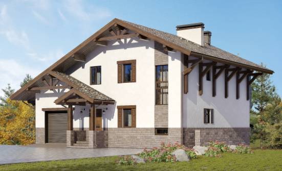 305-002-П Проект трехэтажного дома мансардой, красивый домик из кирпича Кузнецк | Проекты домов от House Expert