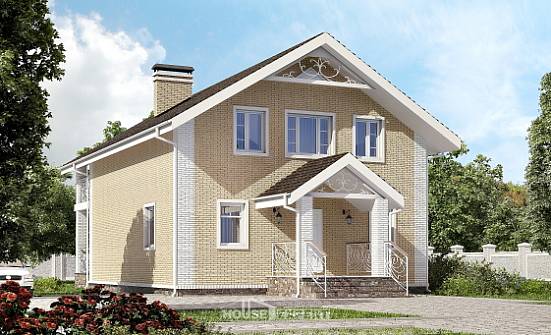 150-007-Л Проект двухэтажного дома с мансардой, небольшой дом из теплоблока Кузнецк | Проекты домов от House Expert