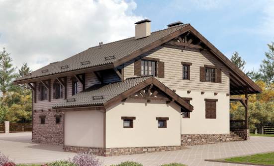 255-002-П Проект двухэтажного дома мансардный этаж и гаражом, красивый загородный дом из блока Кузнецк | Проекты домов от House Expert