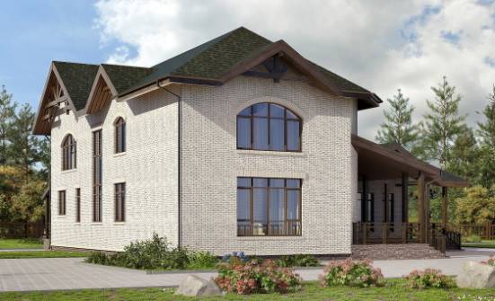 340-004-Л Проект двухэтажного дома, большой домик из арболита Пенза | Проекты домов от House Expert