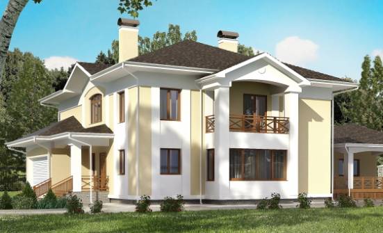 375-002-Л Проект двухэтажного дома и гаражом, уютный дом из кирпича Кузнецк | Проекты домов от House Expert