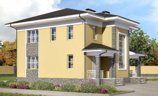 155-011-Л Проект двухэтажного дома, бюджетный загородный дом из бризолита Сердобск | Проекты домов от House Expert