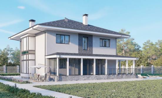 250-004-Л Проект двухэтажного дома, красивый загородный дом из керамзитобетонных блоков Кузнецк | Проекты домов от House Expert