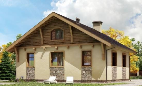 080-002-П Проект одноэтажного дома, классический домик из бризолита Пенза | Проекты домов от House Expert