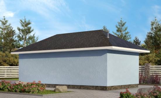040-001-Л Проект гаража из теплоблока Каменка | Проекты одноэтажных домов от House Expert