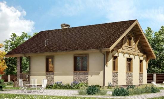 080-002-П Проект одноэтажного дома, классический домик из бризолита Пенза | Проекты домов от House Expert