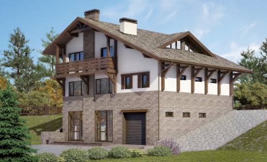305-002-П Проект трехэтажного дома мансардой, красивый домик из кирпича Кузнецк | Проекты домов от House Expert