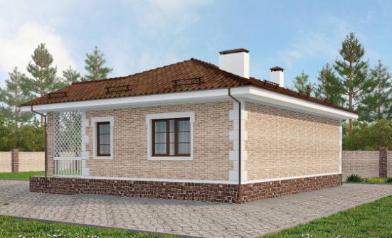 065-002-П Проект бани из кирпича Пенза | Проекты одноэтажных домов от House Expert