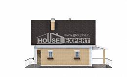 130-004-П Проект двухэтажного дома с мансардой, красивый коттедж из керамзитобетонных блоков Пенза, House Expert