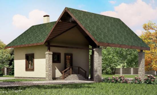 060-001-Л Проект двухэтажного дома с мансардой и гаражом, классический загородный дом из керамзитобетонных блоков Каменка | Проекты домов от House Expert