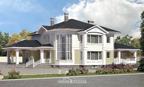 620-001-Л Проект трехэтажного дома и гаражом, классический дом из арболита Каменка | Проекты домов от House Expert