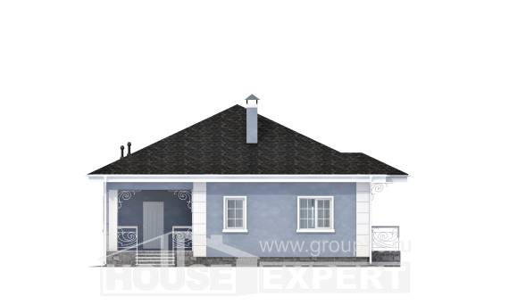 100-001-П Проект одноэтажного дома, компактный домик из блока, Пенза