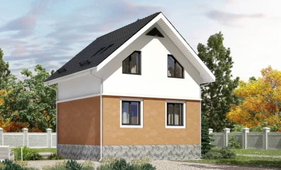 100-005-Л Проект трехэтажного дома мансардой, экономичный дом из блока Каменка | Проекты домов от House Expert