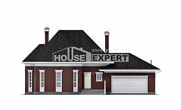 290-002-П Проект двухэтажного дома мансардный этаж и гаражом, уютный домик из керамзитобетонных блоков Пенза, House Expert