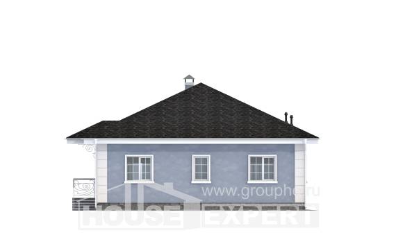 100-001-П Проект одноэтажного дома, уютный домик из бризолита Каменка, House Expert