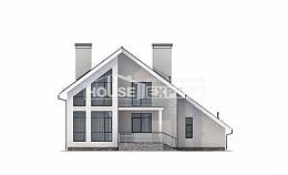 200-007-Л Проект двухэтажного дома мансардный этаж, гараж, уютный домик из газобетона, Кузнецк