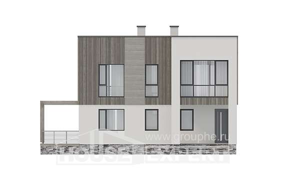 150-017-П Проект двухэтажного дома, недорогой загородный дом из теплоблока Кузнецк, House Expert