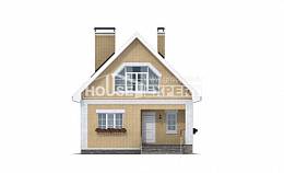 130-004-П Проект двухэтажного дома мансардой, классический дом из газосиликатных блоков Заречный, House Expert
