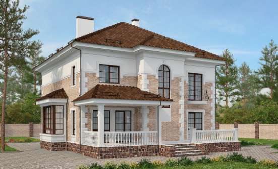 220-008-П Проект двухэтажного дома, простой загородный дом из кирпича Сердобск | Проекты домов от House Expert