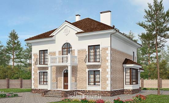 220-008-П Проект двухэтажного дома, простой загородный дом из кирпича Сердобск | Проекты домов от House Expert