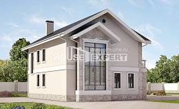 170-008-Л Проект двухэтажного дома, бюджетный домик из керамзитобетонных блоков, Пенза