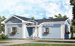 090-004-П Проект одноэтажного дома, бюджетный домик из пеноблока Пенза, House Expert