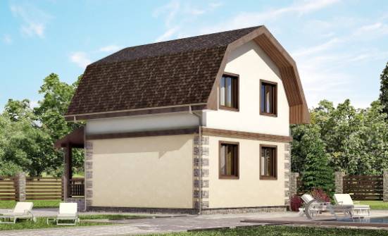 070-004-П Проект двухэтажного дома с мансардным этажом, маленький загородный дом из газобетона Кузнецк | Проекты домов от House Expert