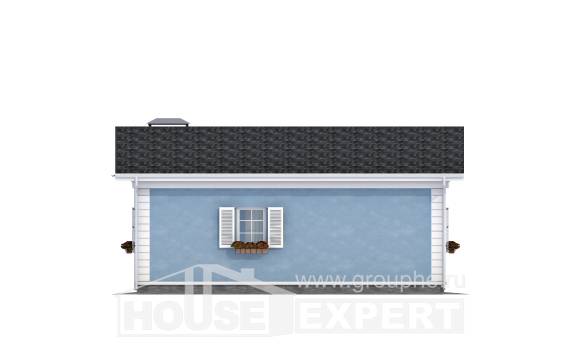 090-004-П Проект одноэтажного дома, небольшой домик из пеноблока Каменка, House Expert