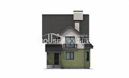 120-003-П Проект двухэтажного дома мансардный этаж, современный домик из поризованных блоков Каменка, House Expert