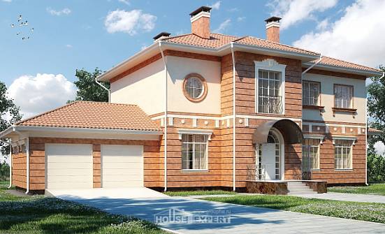 285-001-Л Проект двухэтажного дома, гараж, красивый дом из кирпича, Сердобск
