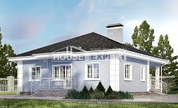 100-001-П Проект одноэтажного дома, небольшой коттедж из газобетона Сердобск, House Expert
