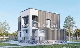 150-017-П Проект двухэтажного дома, компактный домик из арболита Кузнецк, House Expert