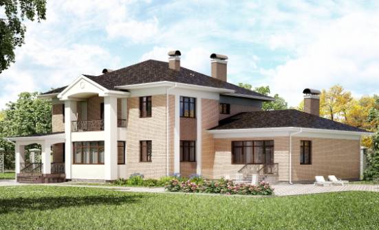 520-001-П Проект трехэтажного дома, большой домик из поризованных блоков Сердобск | Проекты домов от House Expert