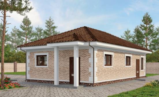 070-005-П Проект гаража из кирпича Пенза | Проекты одноэтажных домов от House Expert